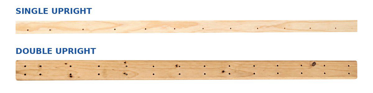 Econo Timber Shelving single and double uprights